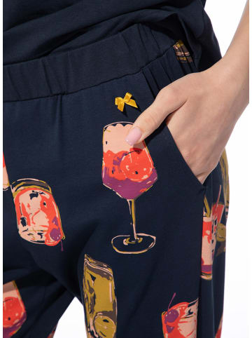 SHORT STORIES Pyjama-Hose in Dunkelblau/ Rot