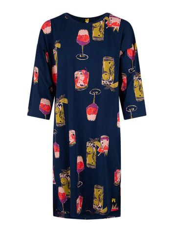 SHORT STORIES Nachthemd in Dunkelblau/ Rot