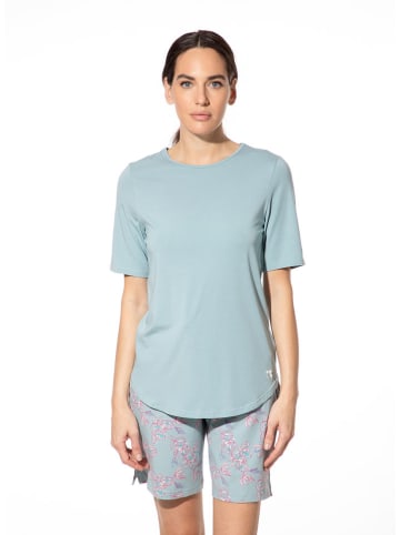 SHORT STORIES Koszulka piżamowa w kolorze turkusowym