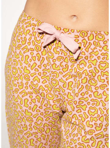SHORT STORIES Pyjama-Shorts in Rosa/ Gelb