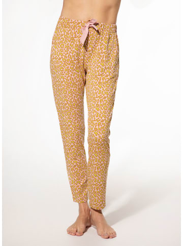 SHORT STORIES Spodnie piżamowe w kolorze jasnoróżowo-żółtym
