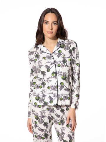 SHORT STORIES Pyjamatop wit/groen