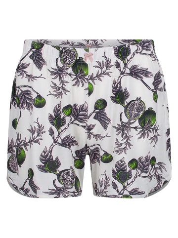 SHORT STORIES Pyjamashorts wit/groen