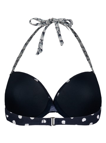 SHORT STORIES Biustonosz bikini w kolorze granatowo-białym