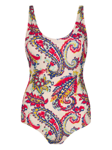 SHORT STORIES Badeanzug in Rot/ Creme