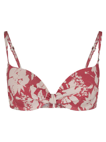 SHORT STORIES Biustonosz bikini w kolorze kremowo-czerwonym