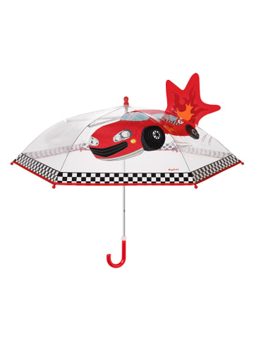 Playshoes Regenschirm in Transparent/ Rot/ Schwarz