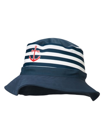 Playshoes Zonnehoed "Maritim" donkerblauw/wit