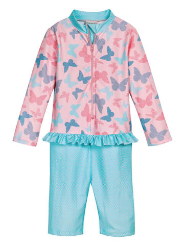 Playshoes Badpak turquoise/lichtroze