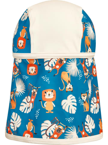 Playshoes Nackenschutzcap in Blau/ Bunt