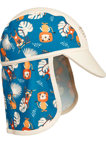Playshoes Nackenschutzcap in Blau/ Bunt