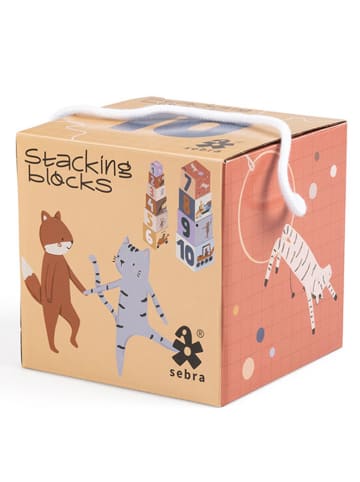 Sebra Stapelwürfel "Toes & Builders" - ab 12 Monaten