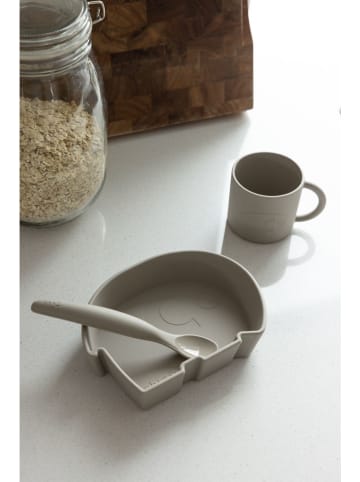 Sebra 2er-Set: Silikon-Esslernlöffel in Beige - je (L)16 cm