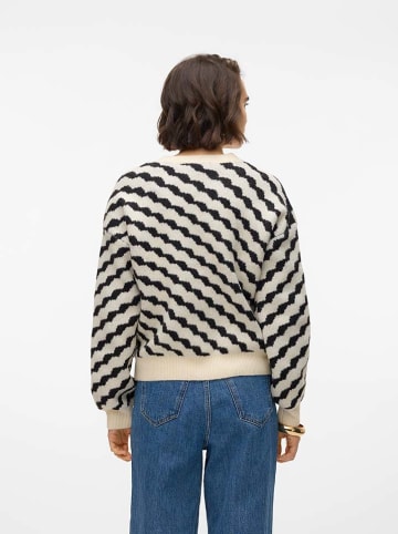 Vero Moda Sweter w kolorze kremowo-czarnym