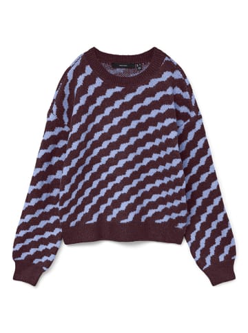 Vero Moda Sweter w kolorze brązowo-błękitnym