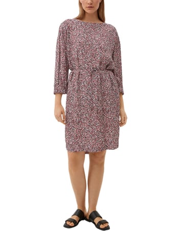 s.Oliver BLACK LABEL Kleid in Rot/ Schwarz