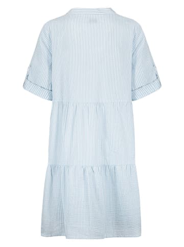 Fresh Made Kleid in Hellblau/ Weiß