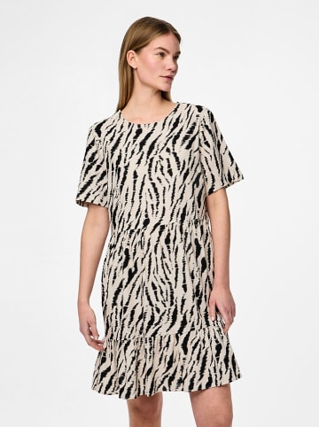 Pieces Kleid "Arlem" in Sand/ Schwarz