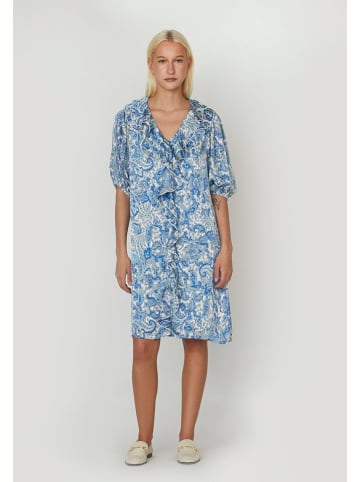 SisterS point Kleid in Blau/ Weiß