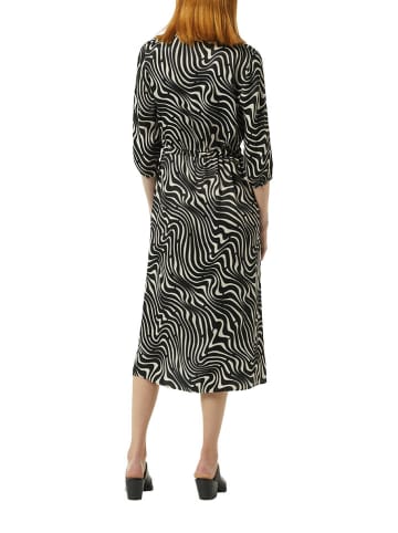 comma Kleid in Schwarz/ Beige