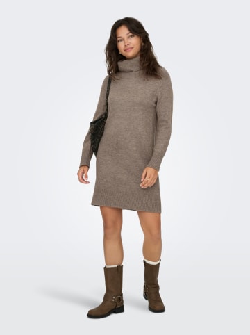 ONLY Strickkleid in Taupe
