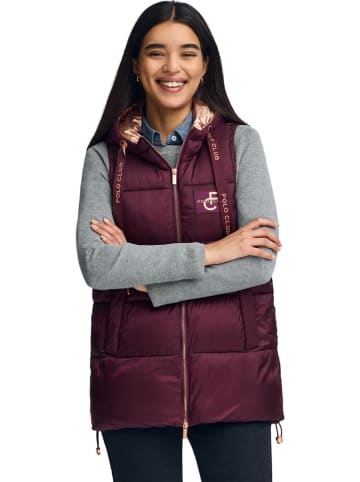 Polo Club Doorgestikte bodywarmer bordeaux