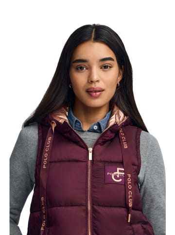 Polo Club Doorgestikte bodywarmer bordeaux