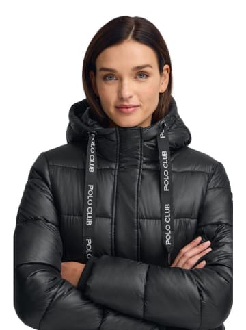 Polo Club Płaszcz pikowany "Silvon" w kolorze czarnym