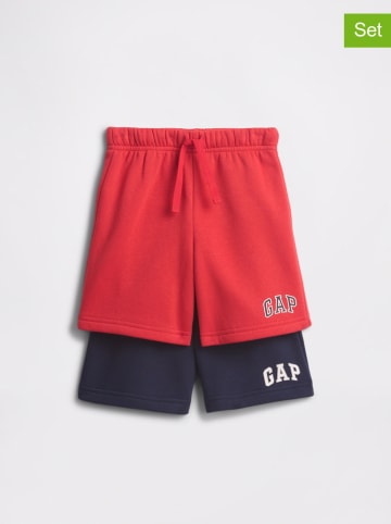 GAP 2er-Set: Shorts in Dunkelblau/ Rot