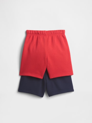 GAP 2er-Set: Shorts in Dunkelblau/ Rot