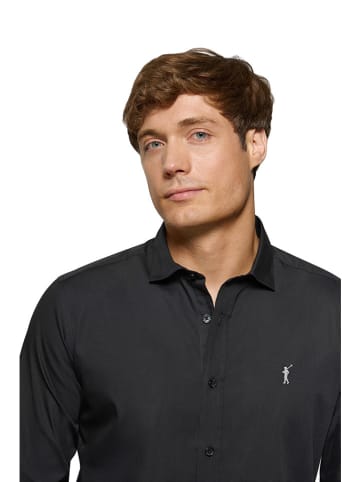 Polo Club Blouse - slim fit - zwart