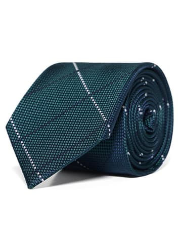 Polo Club Jedwabny krawat w kolorze zielonym