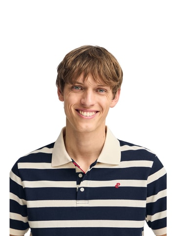 Polo Club Poloshirt in Dunkelblau/ Creme