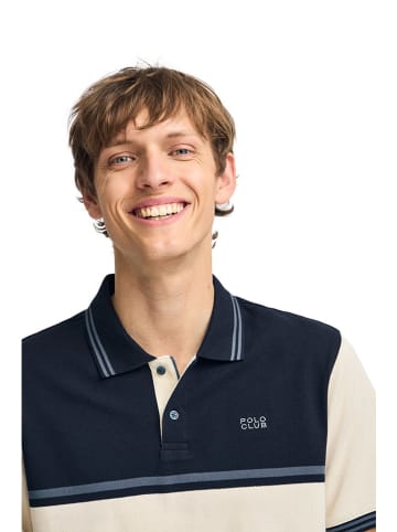 Polo Club Poloshirt in Dunkelblau/ Creme