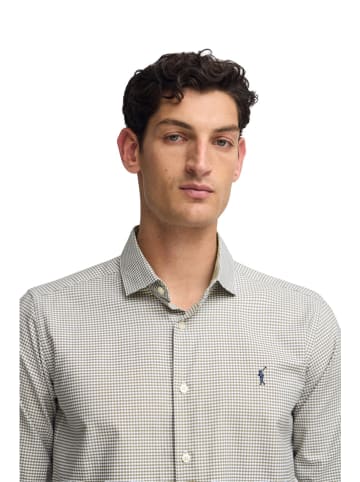 Polo Club Hemd in Grün/ Weiß