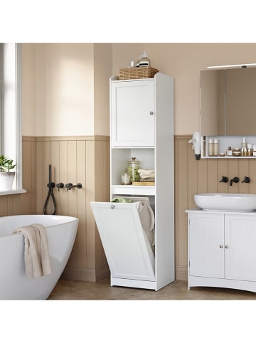 Songmics Badschrank in Weiß - (B)40 x (H)170 x (T)40 cm