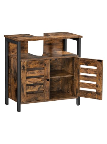 Songmics Szafka podumywalkowa w kolorze brązowo-czarnym - 60 x 60 x 30 cm