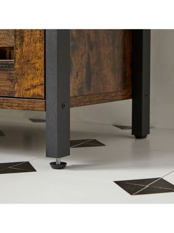 Songmics Wastafelonderkast bruin/zwart - (B)60 x (H)60 x (D)30 cm