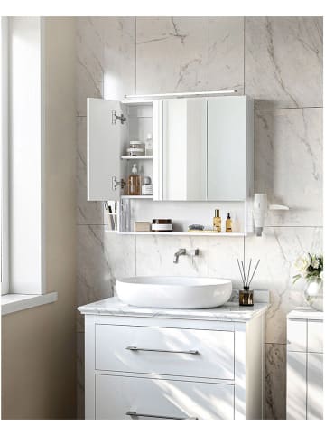 Songmics Badkamerspiegelkast wit - (B)70 x (H)70 x (D)16 cm