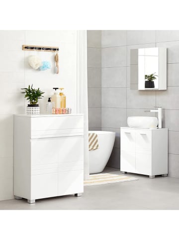 Songmics Badschrank in Weiß - (B)60 x (H)80 x (T)30 cm