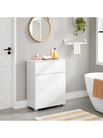 Songmics Szafka łazienkowa w kolorze białym - 60 x 80 x 30 cm