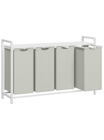 Songmics Wasmand lichtgrijs/wit - (B)116 x (H)72 x (D)33 cm