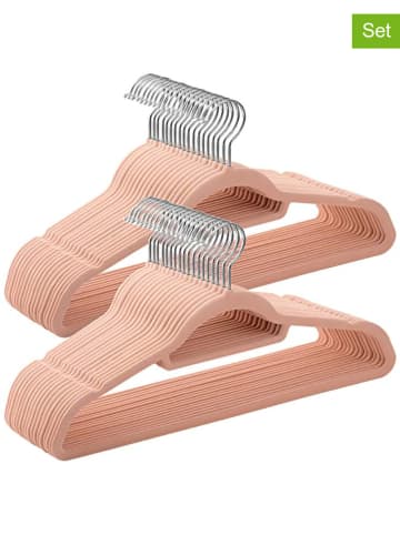 Songmics 50er-Set: Kleiderbügel in Rosa/ Silber - (B)43,5 x (H)22,5 cm