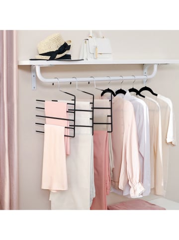 Songmics Wieszaki (4 szt.) w kolorze srebrno-czarnym na ubrania - 32 x 35 cm