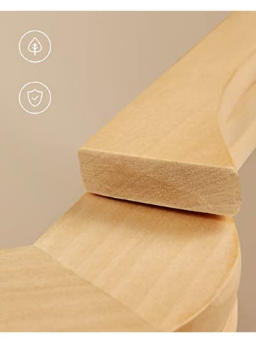 Songmics Wieszaki (10 szt.) w kolorze srebrno-jasnobrązowym na ubrania - 44,5 x 23 cm