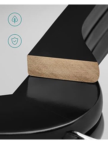 Songmics Wieszaki (10 szt.) w kolorze srebrno-czarnym na ubrania - 44,5 x 23 cm