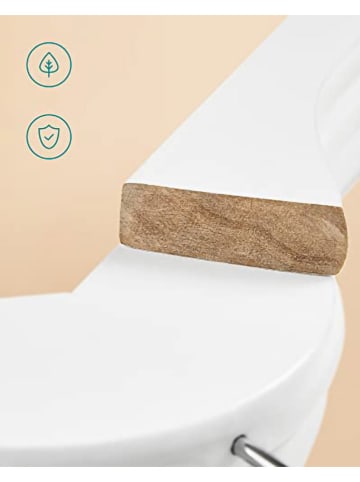 Songmics 20-delige set: kledinghangers wit/zilverkleurig - (B)44,5 x (H)23 cm