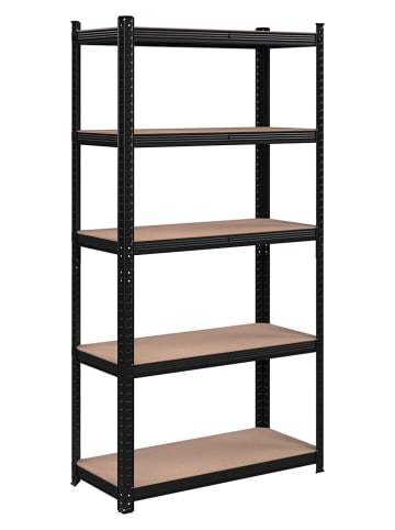 Songmics Staande kast bruin/zwart - (B)90 x (H)180 x (D)40 cm