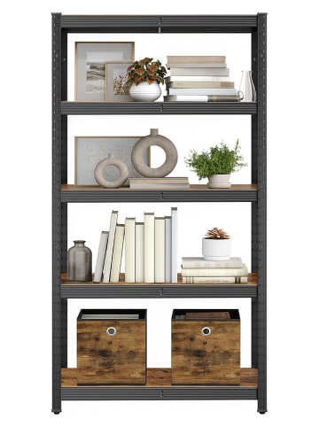 Songmics Staande kast bruin/zwart - (B)90 x (H)180 x (D)40 cm