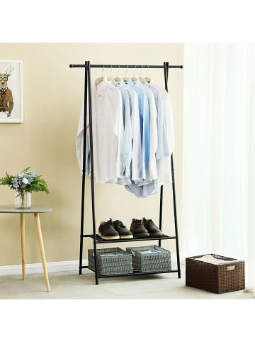 Songmics Kleiderständer in Schwarz - (B)87,8 x (H)155,7 x (T)41,6 cm